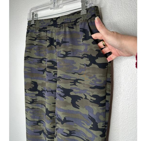 Sanctuary Green Black Blue Camo Print Cinch Waist Banded Joggger S - Picture 5 of 11